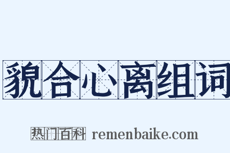 貌合心离组词是什么意思的图片